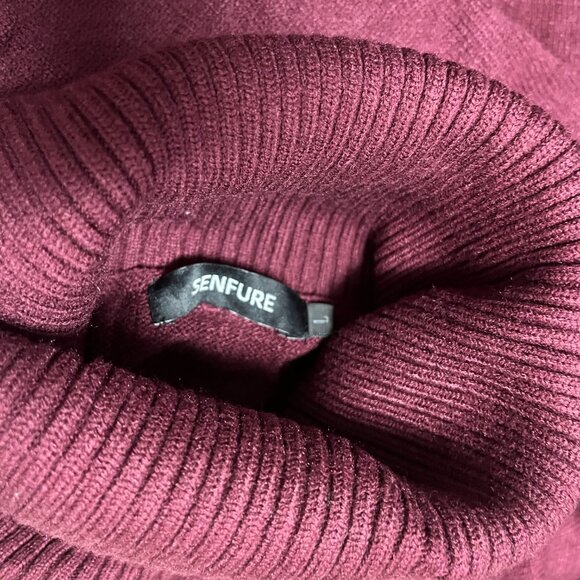 NWT - Senfure Turtleneck Sweater Dress - Oversized size L Burgendy - Picture 5 of 5